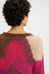 Knitted sweater with landscape-inspired pattern