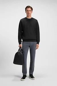 Cotton-terry relaxed-fit sweatshirt with script logo