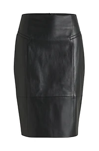Pencil skirt lustrous leather