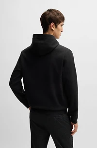 Regular-fit hoodie a pinstripe cotton