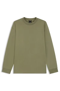 Relaxed-fit long-sleeved T-shirt mercerized cotton