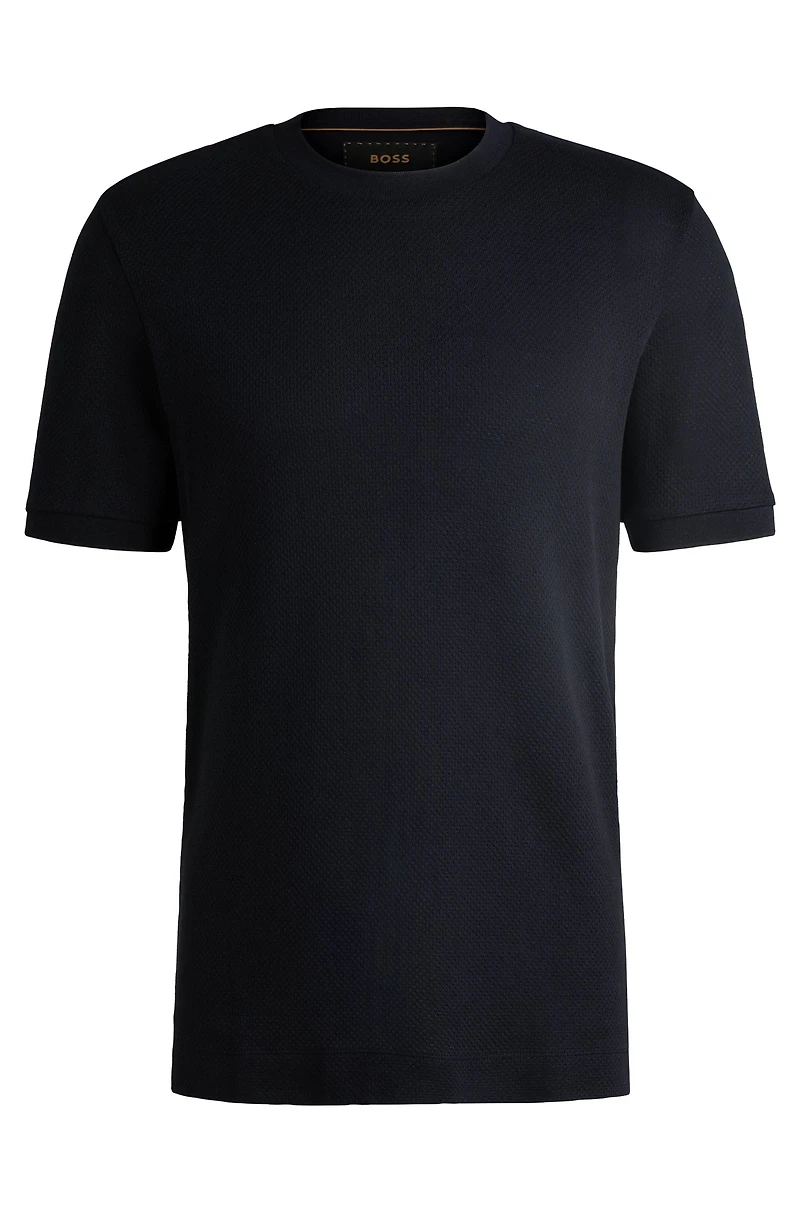Bubble-structure T-shirt cotton and silk