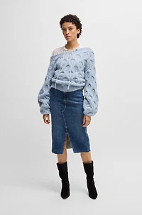 Reversible sweater an oversize fit