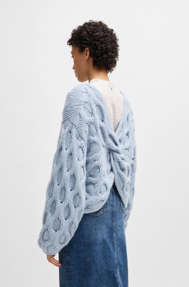 Reversible sweater an oversize fit
