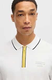 Porsche x BOSS stretch-cotton polo shirt