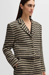 Cropped regular-fit jacket tweed