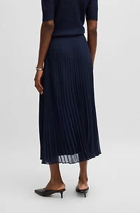Belted skirt plissé crepe