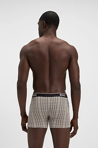 Three-pack of logo-waistband boxer briefs stretch cotton