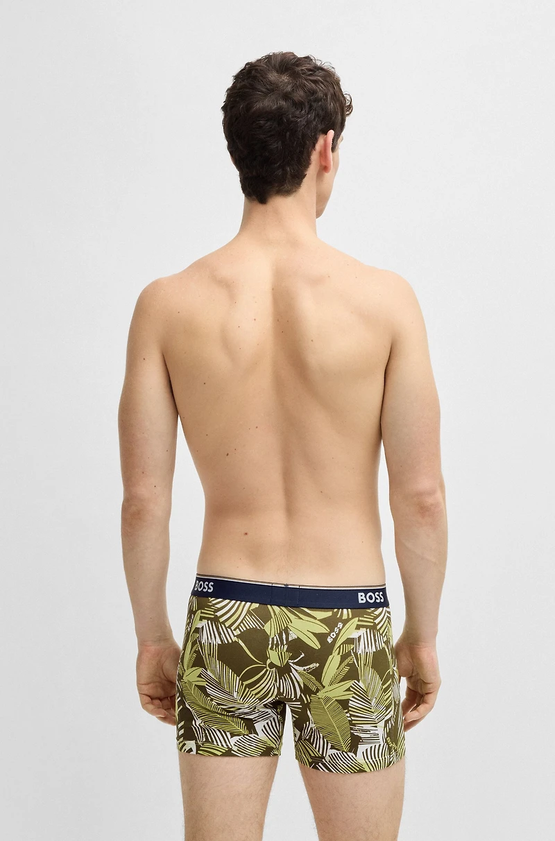Three-pack of stretch cotton boxer briefs