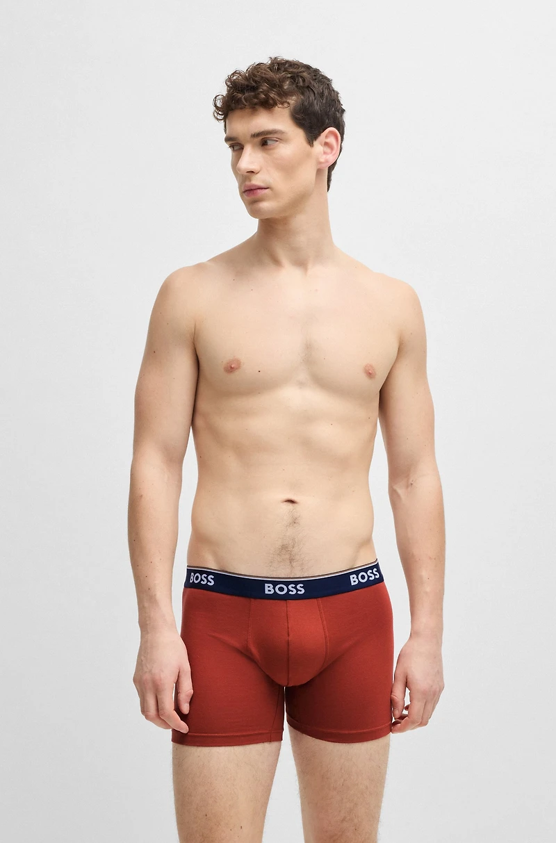 Three-pack of stretch cotton boxer briefs