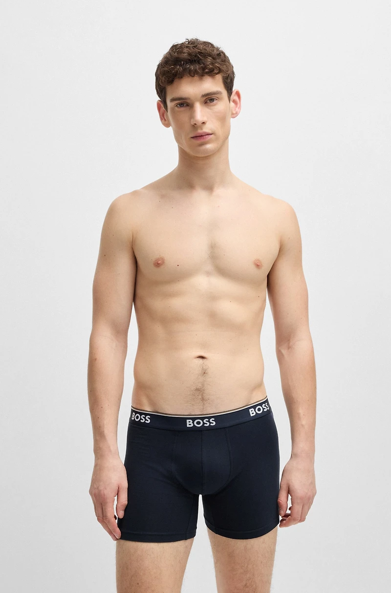 Three-pack of stretch cotton boxer briefs