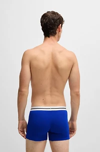 Three-pack of boxer briefs with logo stripe waistbands