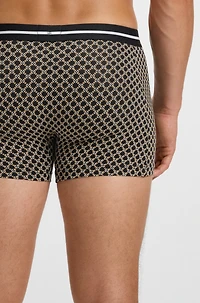 Three-pack of stretch-cotton boxer briefs with logo