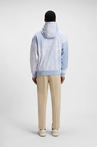 Cloud-artwork hoodie with Double B monograms
