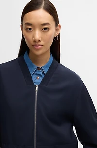 Oversize-fit jacket with layered effect