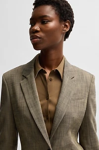 Slim-fit blazer melange sharkskin fabric