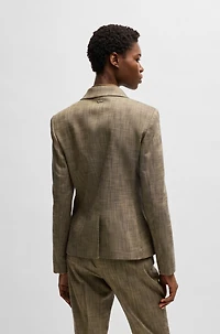 Slim-fit blazer melange sharkskin fabric
