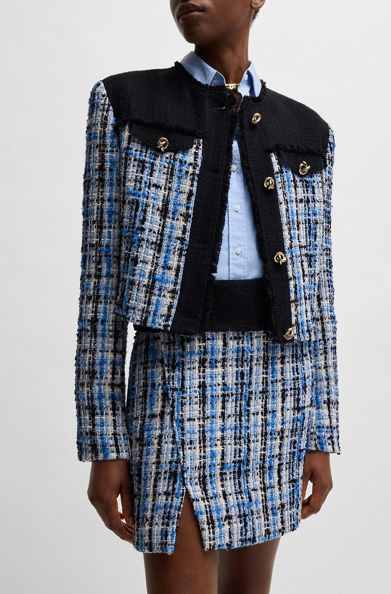 Mini skirt multicolored tweed