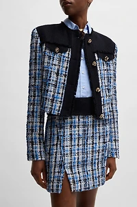 Mini skirt multicolored tweed