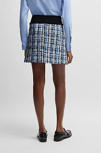 Mini skirt multicolored tweed
