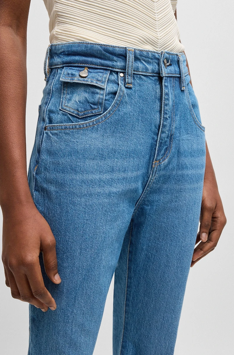 Bootcut jeans blue comfort-stretch denim
