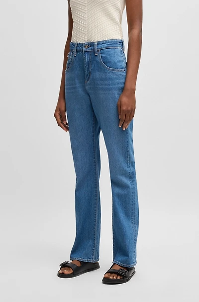 Bootcut jeans blue comfort-stretch denim