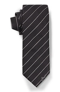 Silk-jacquard tie with diagonal stripes