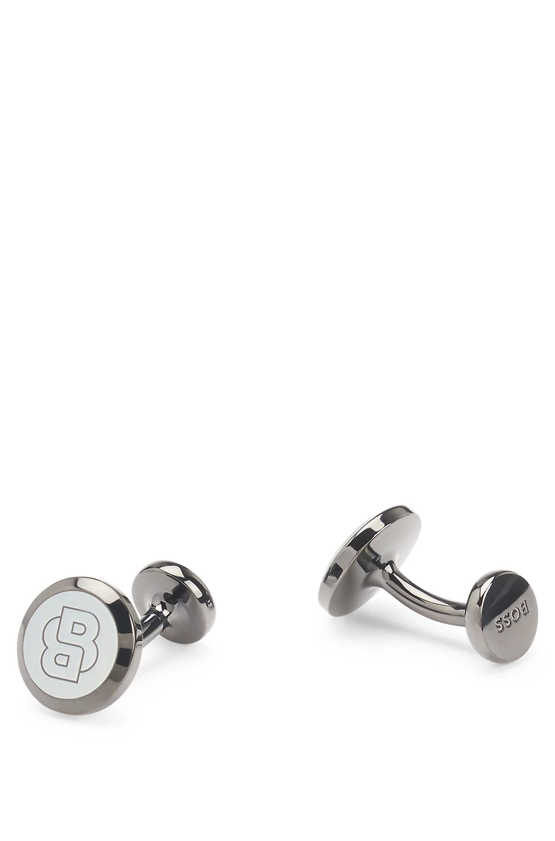 Brass cufflinks with Double B monogram