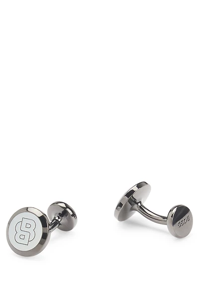 Brass cufflinks with Double B monogram