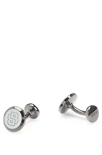 Brass cufflinks with Double B monogram