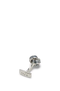 Knot cufflinks in silver-tone brass