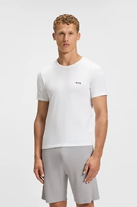 Three-pack of cotton underwear T-shirts with logos