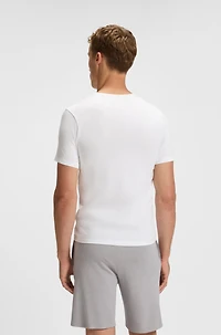 Three-pack of cotton underwear T-shirts with logos