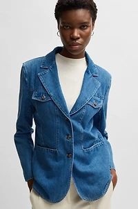 Slim-fit blazer blue selvedge denim