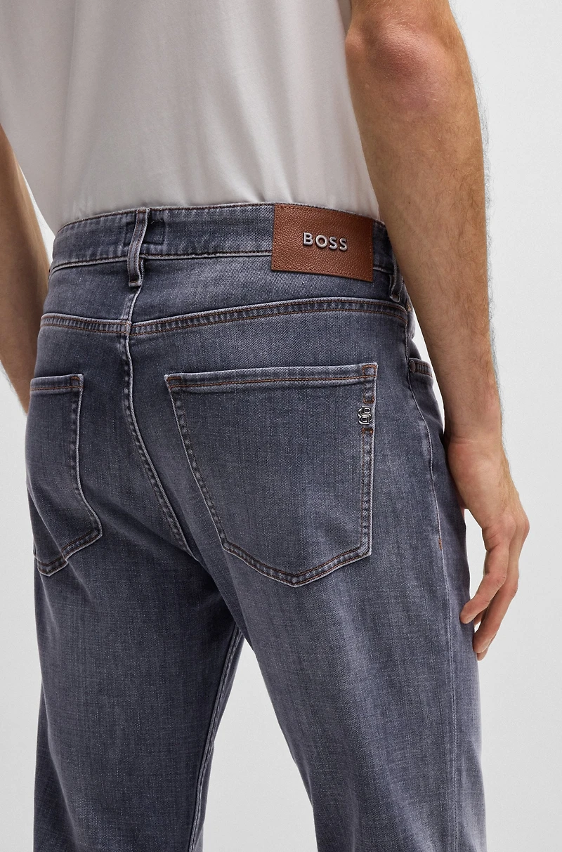 Slim-fit jeans gray soft-touch denim