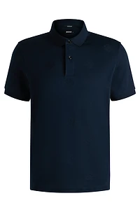 Mercerized-cotton polo shirt with Double B monograms