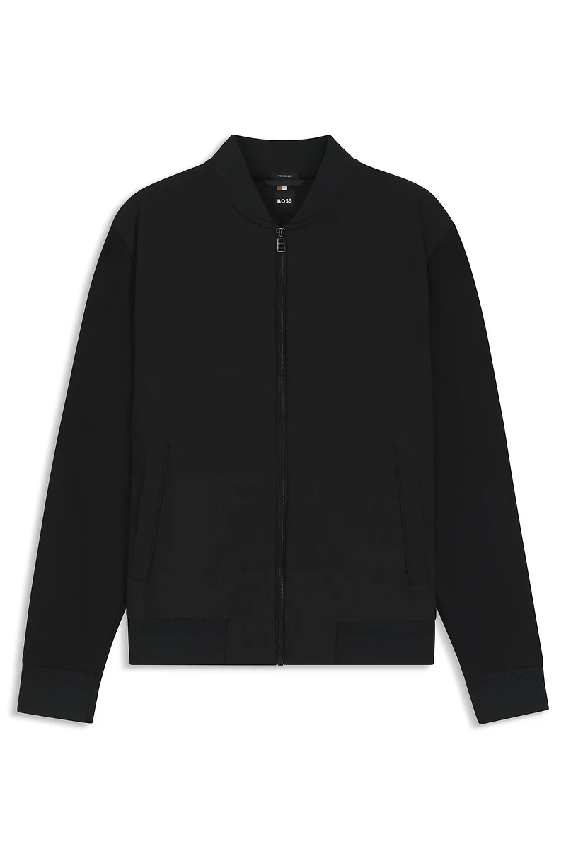 Zip-up sweatshirt with padded front