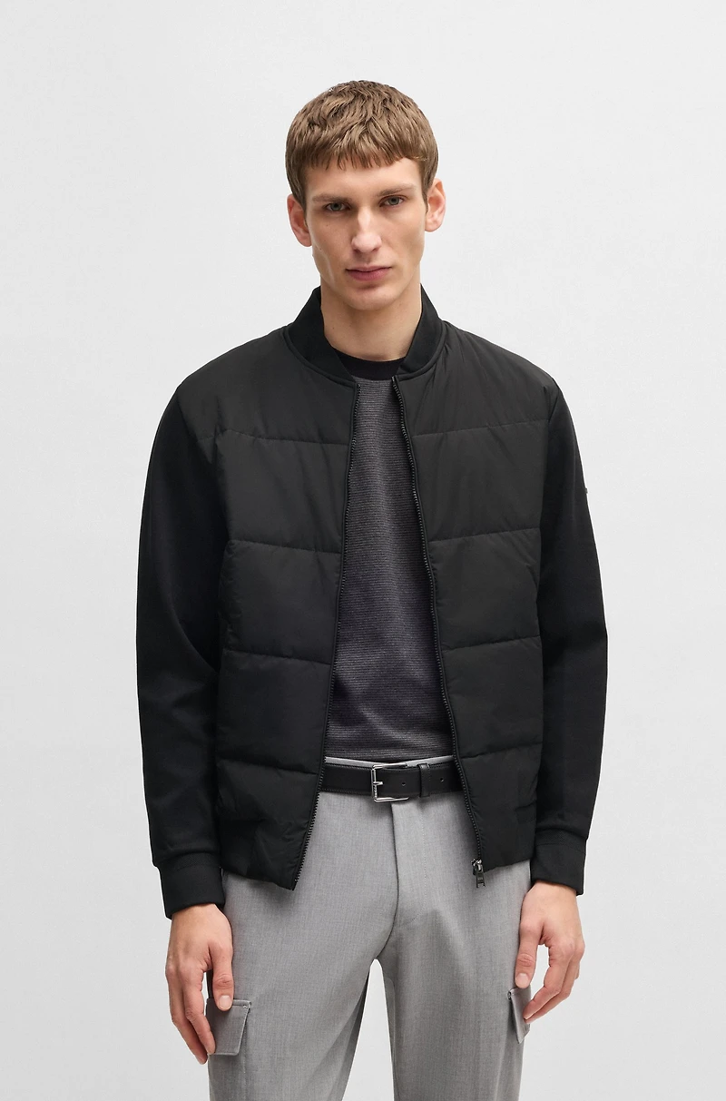Zip-up sweatshirt with padded front