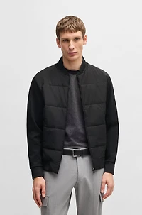 Zip-up sweatshirt with padded front
