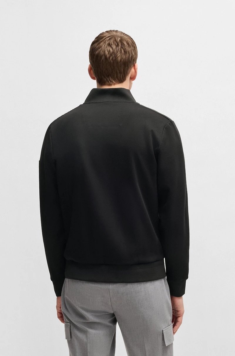Zip-up sweatshirt with padded front