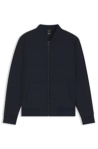 Padded-front zip sweatshirt a cotton blend