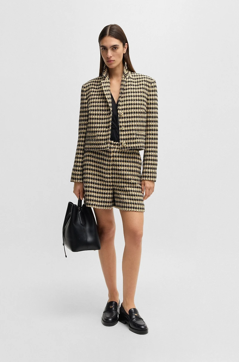 Regular-fit blouse silk with twist front