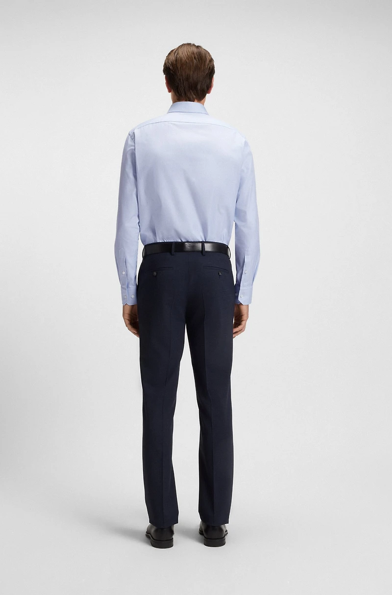 Regular-fit shirt structured cotton