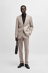 Slim-fit shirt easy-iron cotton poplin
