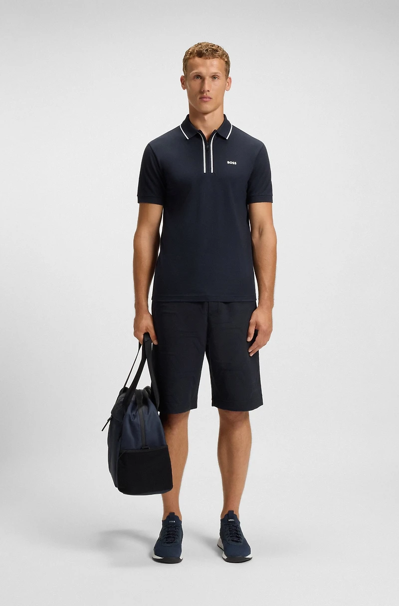 Relaxed-fit shorts with hexagonal quilting