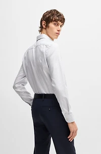 Slim-fit shirt structured cotton