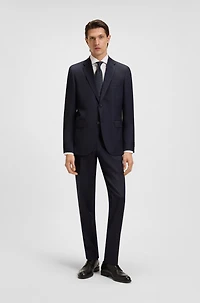 Slim-fit shirt structured cotton