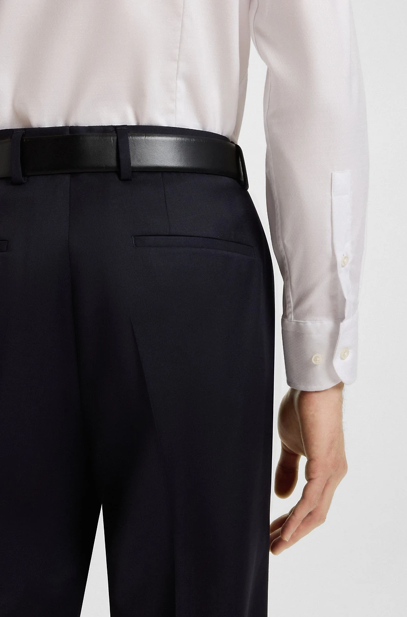 Slim-fit shirt structured cotton