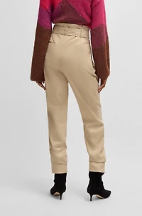 Paperbag trousers stretch-cotton twill