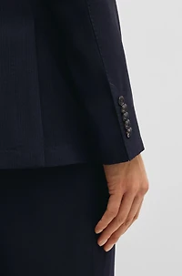Slim-fit suit jacket a structured wool blend